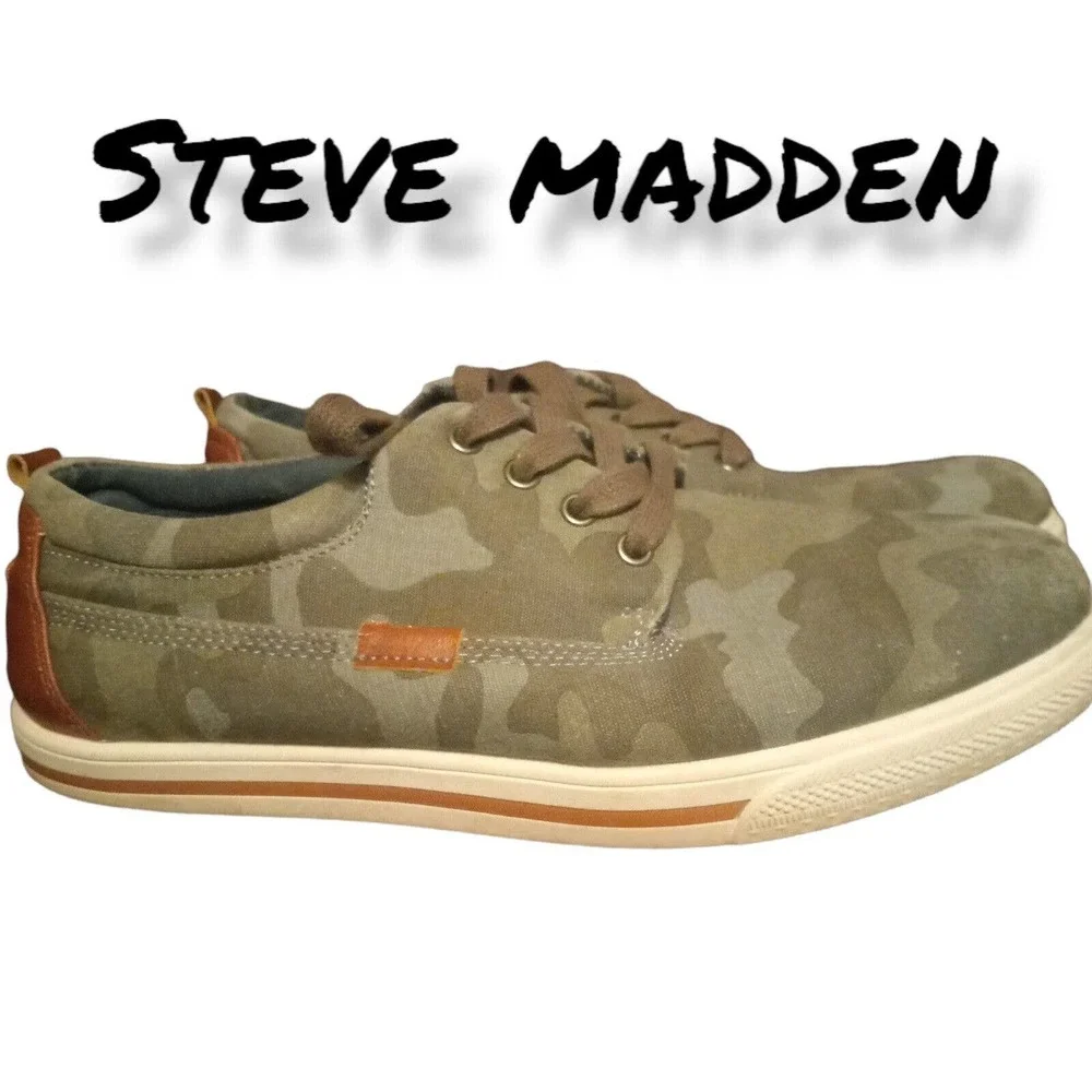 STEVE MADDEN LITTLE BIG BOYS CAMO SNEAKER CAM Size 6 - Picture 1 of 7